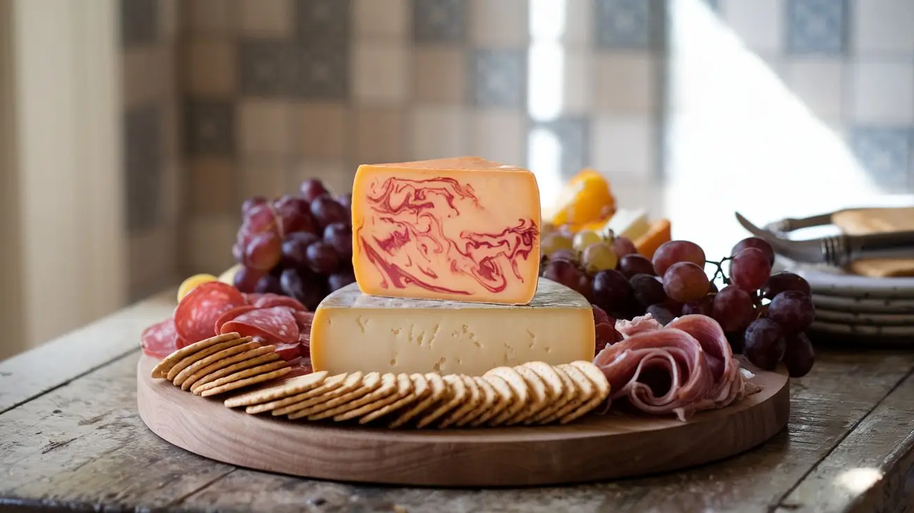 Cheeseboard with Colby Jack Cheese and Snacks