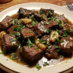 Savory Slow Cooker Beef Tips with Rich Herb Gravy