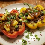 Slow Cooker Stuffed Peppers with a Zesty Caribbean Twist