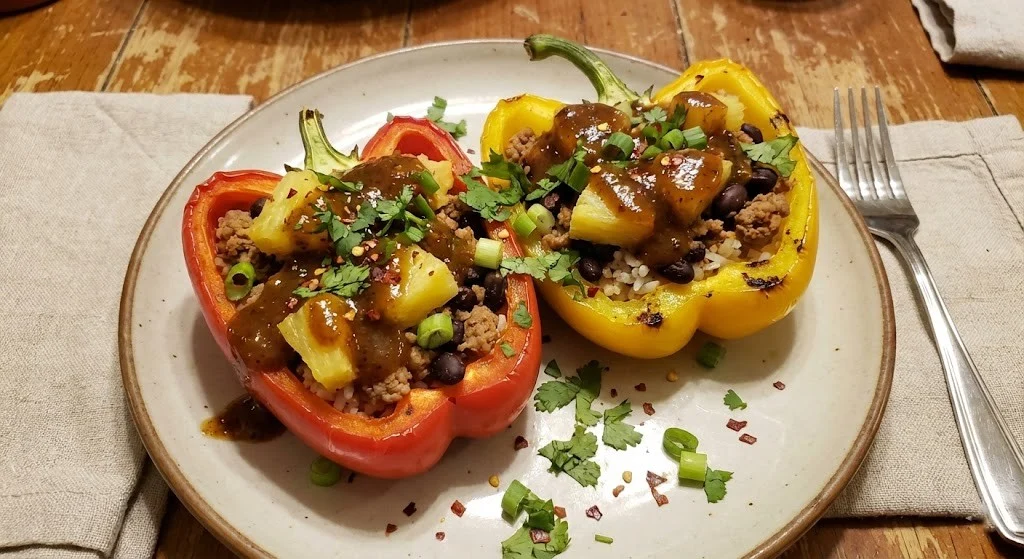 Slow Cooker Stuffed Peppers with a Zesty Caribbean Twist