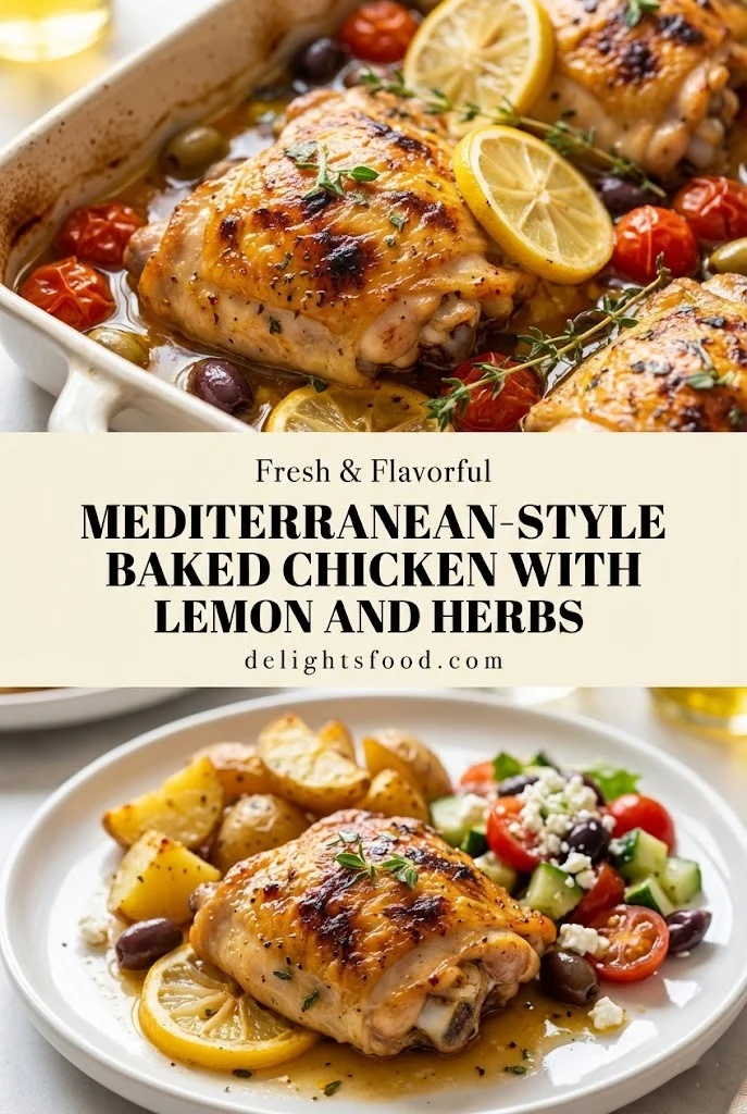 Mediterranean-Style Baked Chicken with Lemon and Herbs