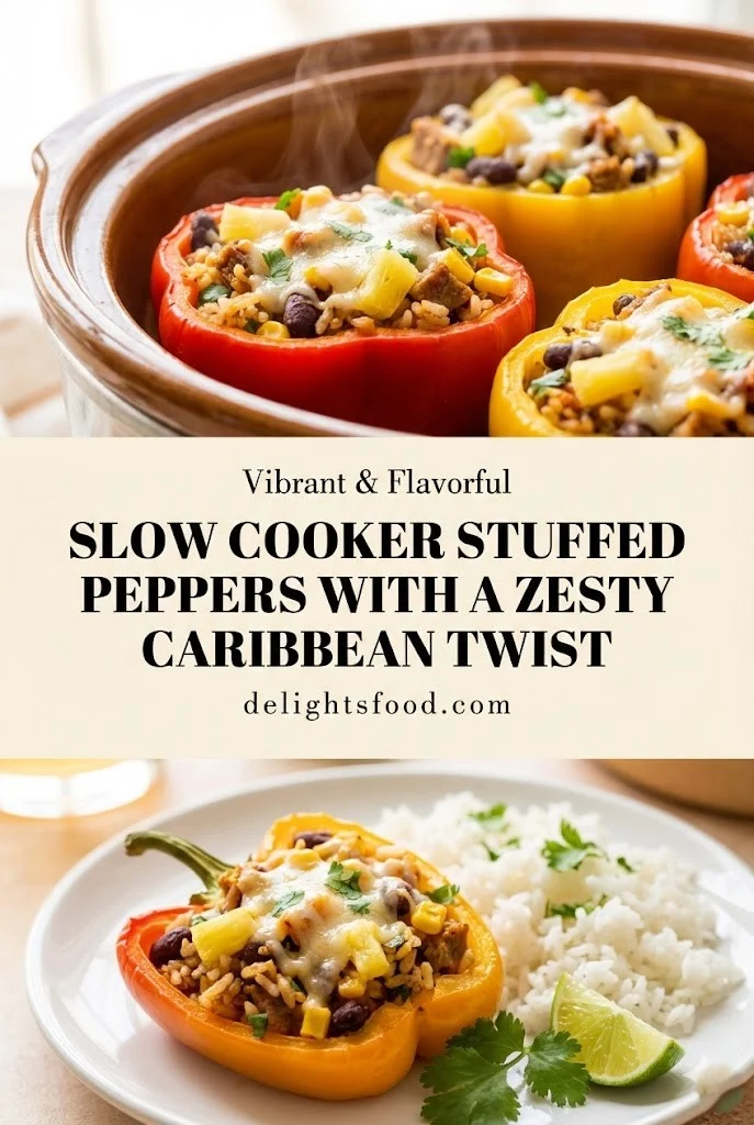 Slow Cooker Stuffed Peppers with a Zesty Caribbean Twist