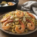 One Pot Shrimp and Crab Alfredo