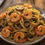 Flavor-Packed Mushroom Garlic Shrimp Pasta