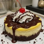 Hot Fudge Sundae Brownie Cheesecake