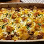 The Ultimate Comfort Casserole: Cheesy Ground Beef & Potatoes
