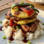 Hawaiian Huli Huli Chicken Stack