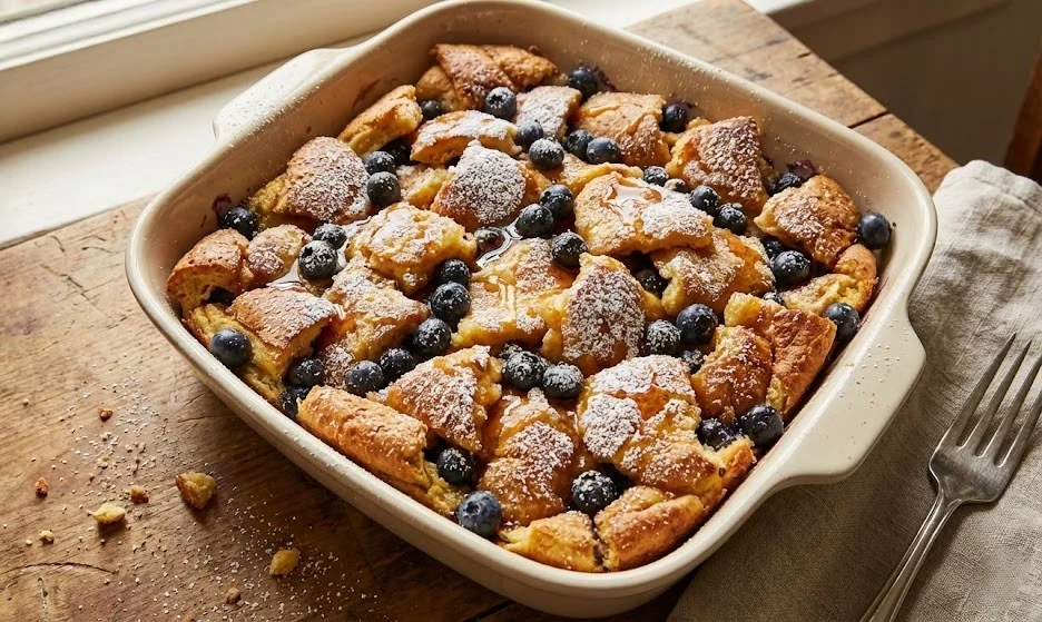 The Perfect Breakfast Casserole: Blueberry Pancake Bake for Easy Mornings