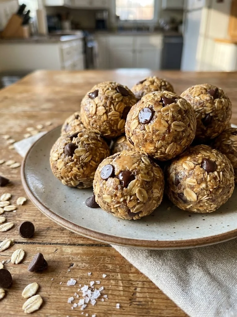 No-Bake Energy Balls With Oats and Peanut Butter for Easy Snacks and Weekly Meal Prep