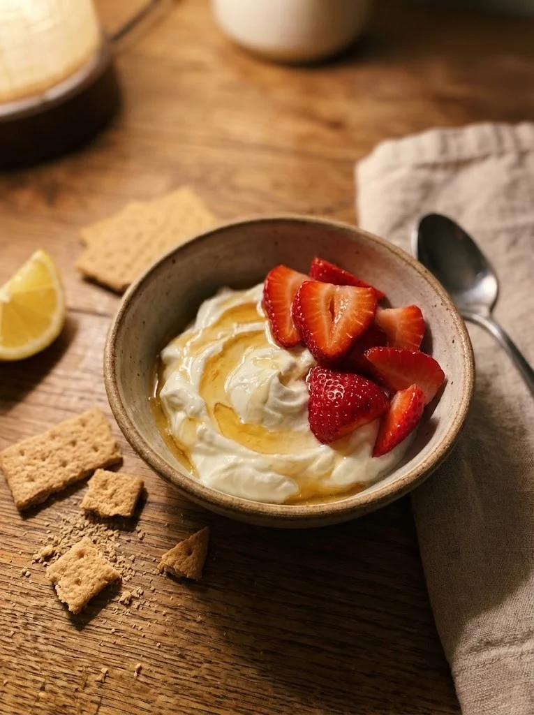 Healthy Strawberry Cheesecake Bowls