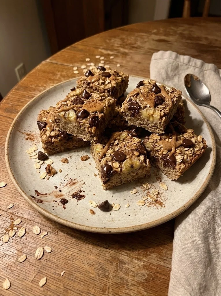 Healthy Banana Oatmeal Bars