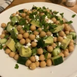 Chickpea Feta Avocado Salad