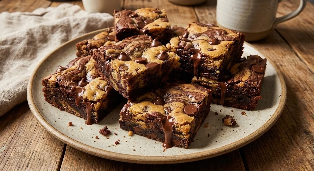 The Best Fudgy Chewy Browkies (Brookies) - Savvy Bites