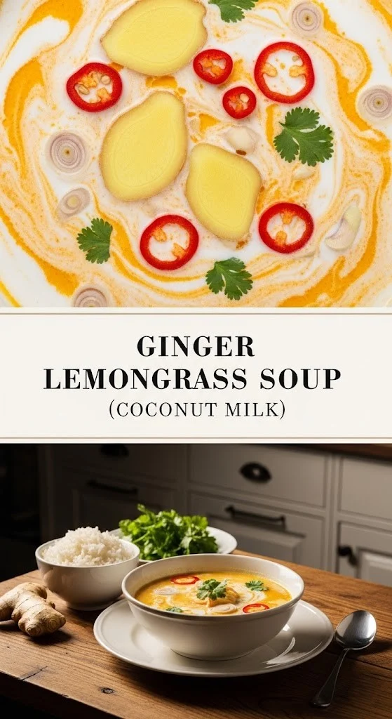 Ginger Lemongrass Soup (Coconut Milk)