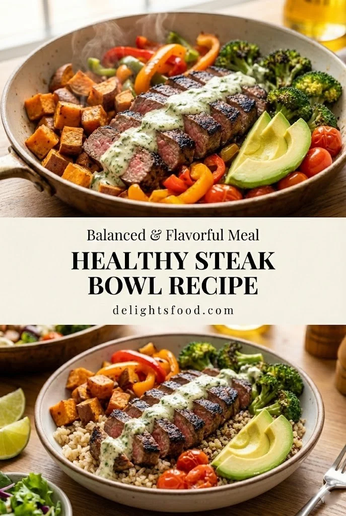 Healthy Steak Bowl Recipe Inspired by the Mediterranean Diet