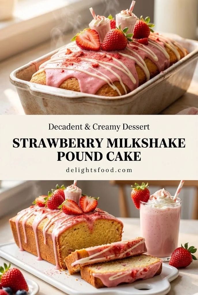 Pretty in Pink: Strawberry Milkshake Pound Cake (Soft, Pink & Swirled)