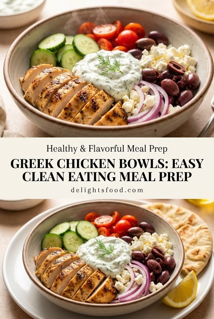 Greek Chicken Bowls: Easy Clean Eating Meal Prep