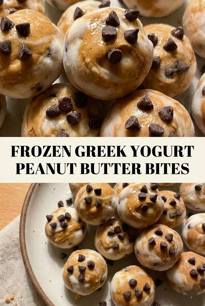 Frozen Greek Yogurt Peanut Butter Bites