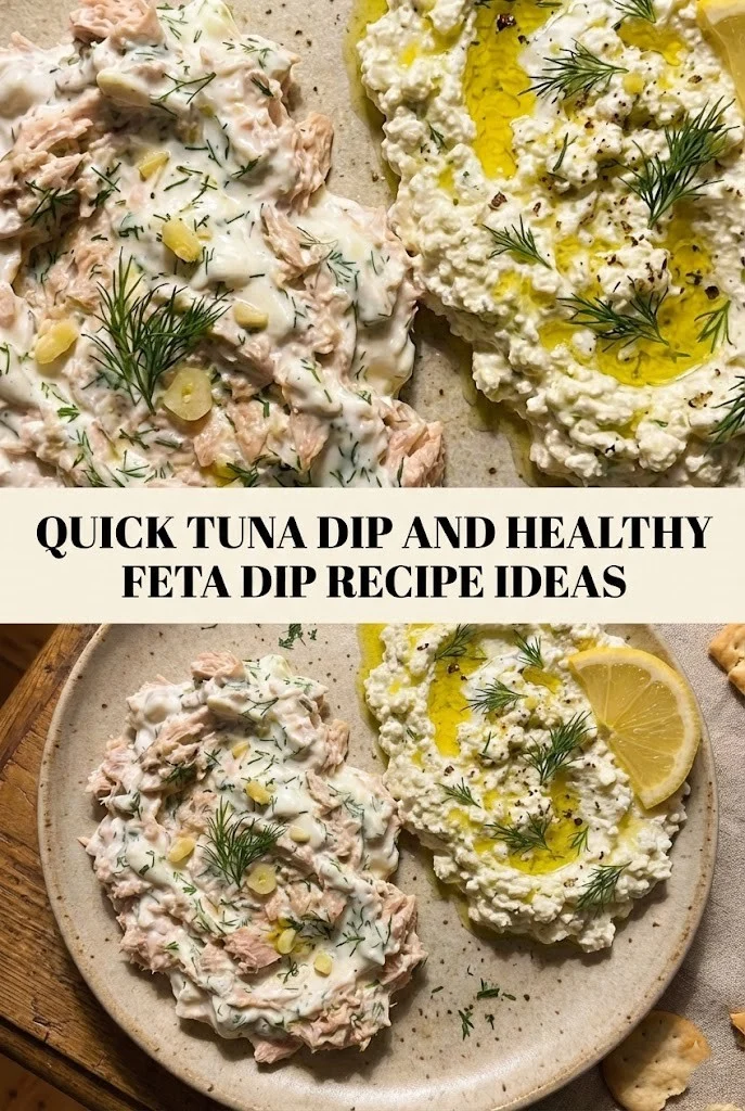 Quick Tuna Dip and Healthy Feta Dip Recipe Ideas