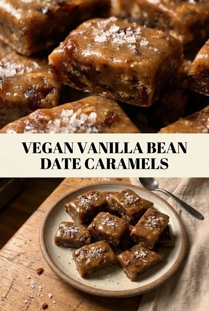 Vegan Vanilla Bean Date Caramels