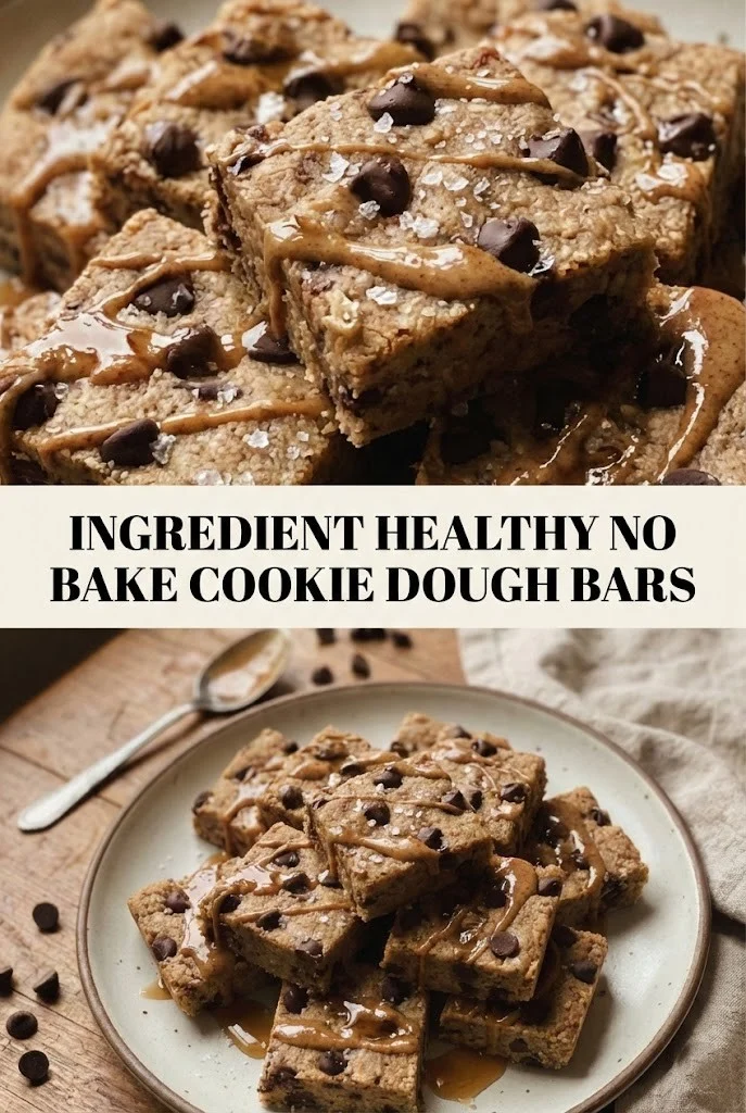 Ingredient Healthy No Bake Cookie Dough Bars