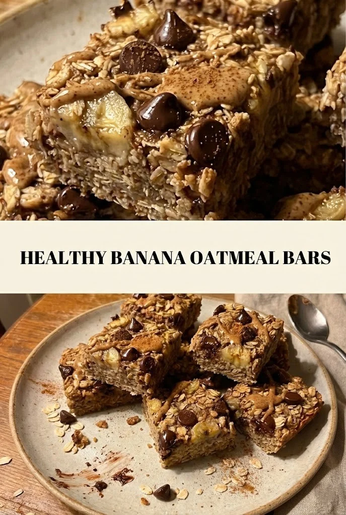 Healthy Banana Oatmeal Bars