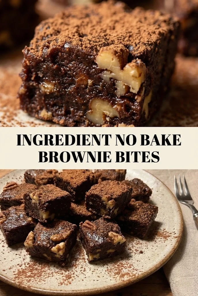 Ingredient No Bake Brownie Bites