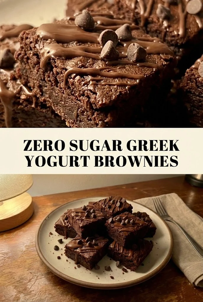 Zero Sugar Greek Yogurt Brownies