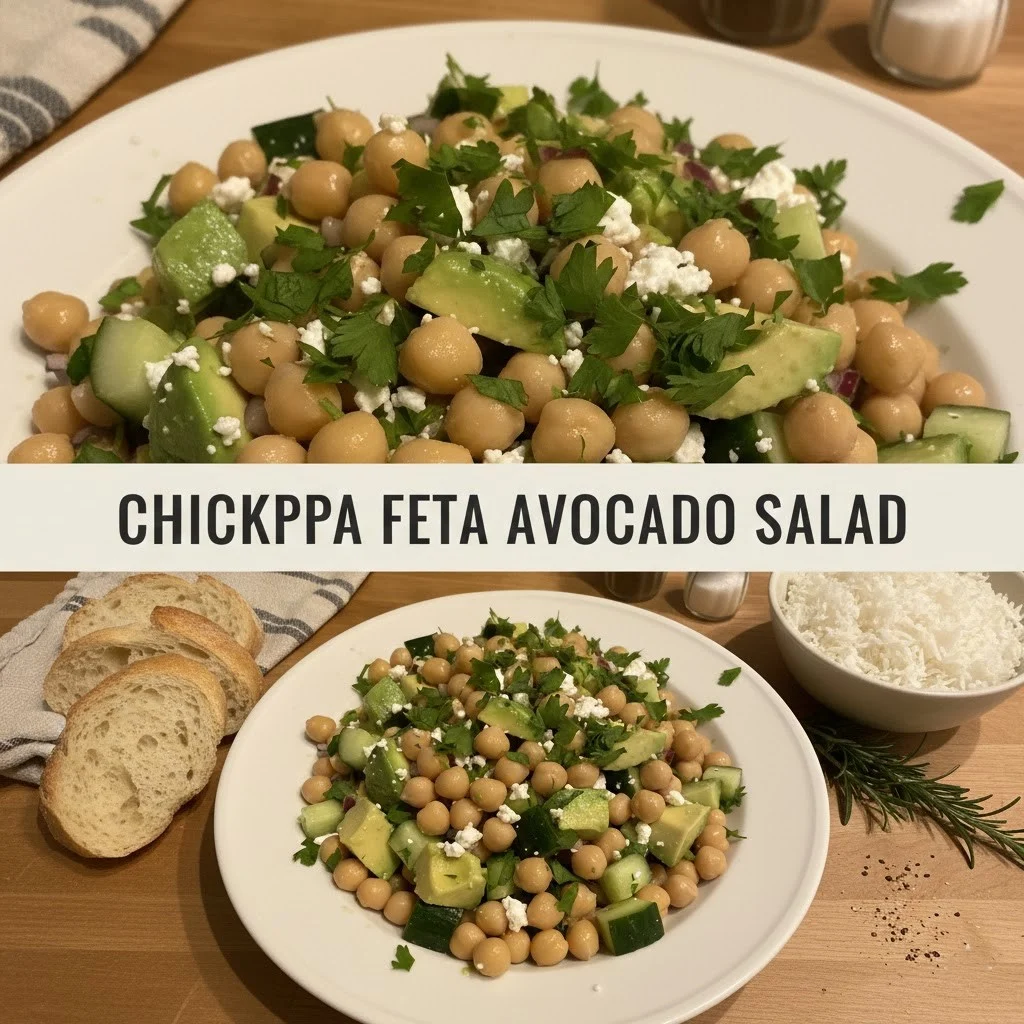 Chickpea Feta Avocado Salad