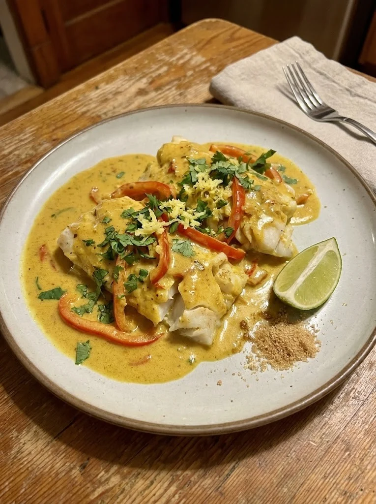 Coconut Curry Baked Cod