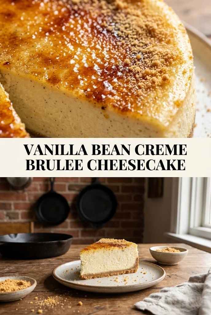 Vanilla Bean Creme Brulee Cheesecake