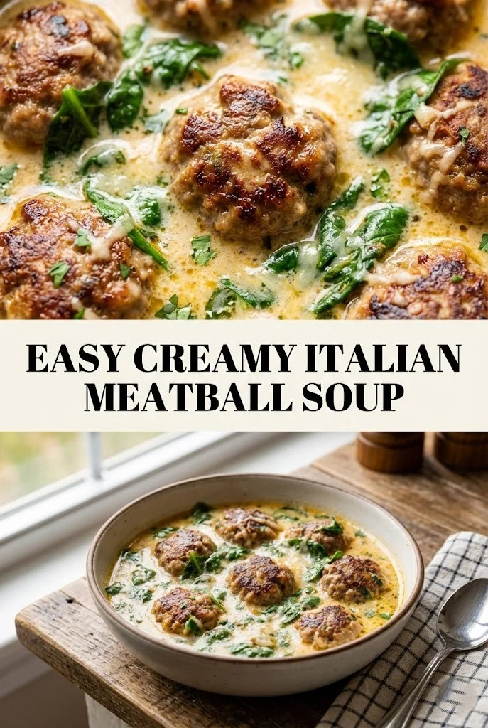 Easy Creamy Italian Meatball Soup