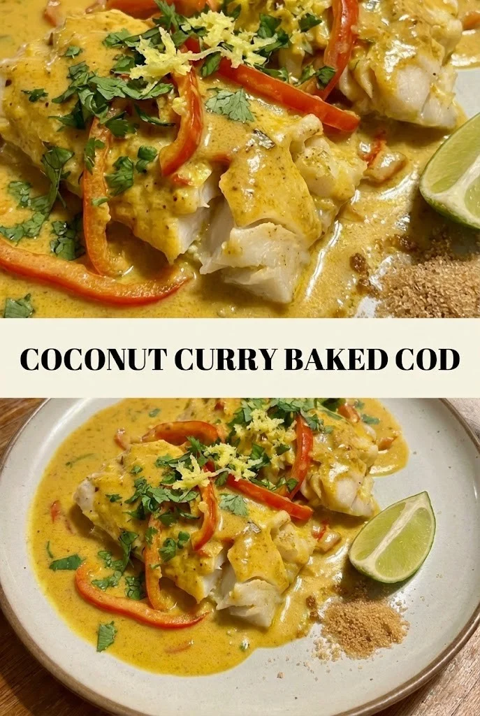 Coconut Curry Baked Cod