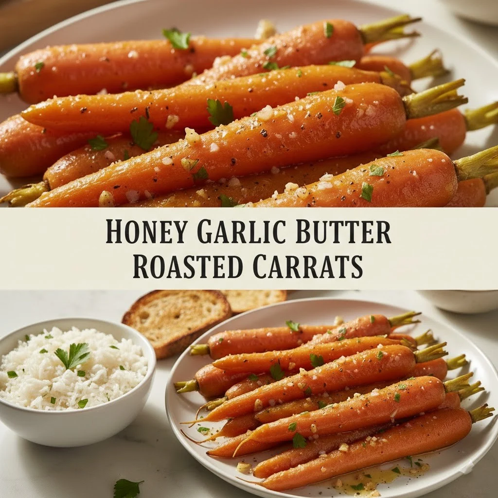 Honey Garlic Butter Roasted Carrots