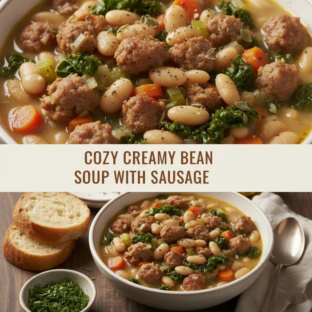 Cozy Creamy Bean Soup with Sausage